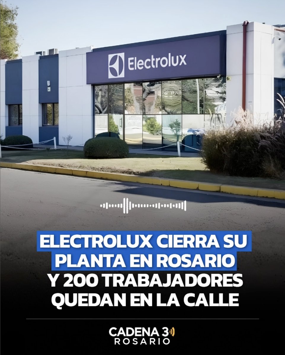 juanmonteverde's tweet photo. Esta semana se supo que Rosario tiene el índice de desocupación más alto de todo el país. Y hoy nos enteramos que, tras 100 años de producción, Electrolux cierra sus puertas y deja a 200 trabajadores en la calle. Javkin tiene que convocar de manera urgente a todas las fuerzas de la ciudad para construir un plan para proteger a los rosarinos de las políticas de Milei.