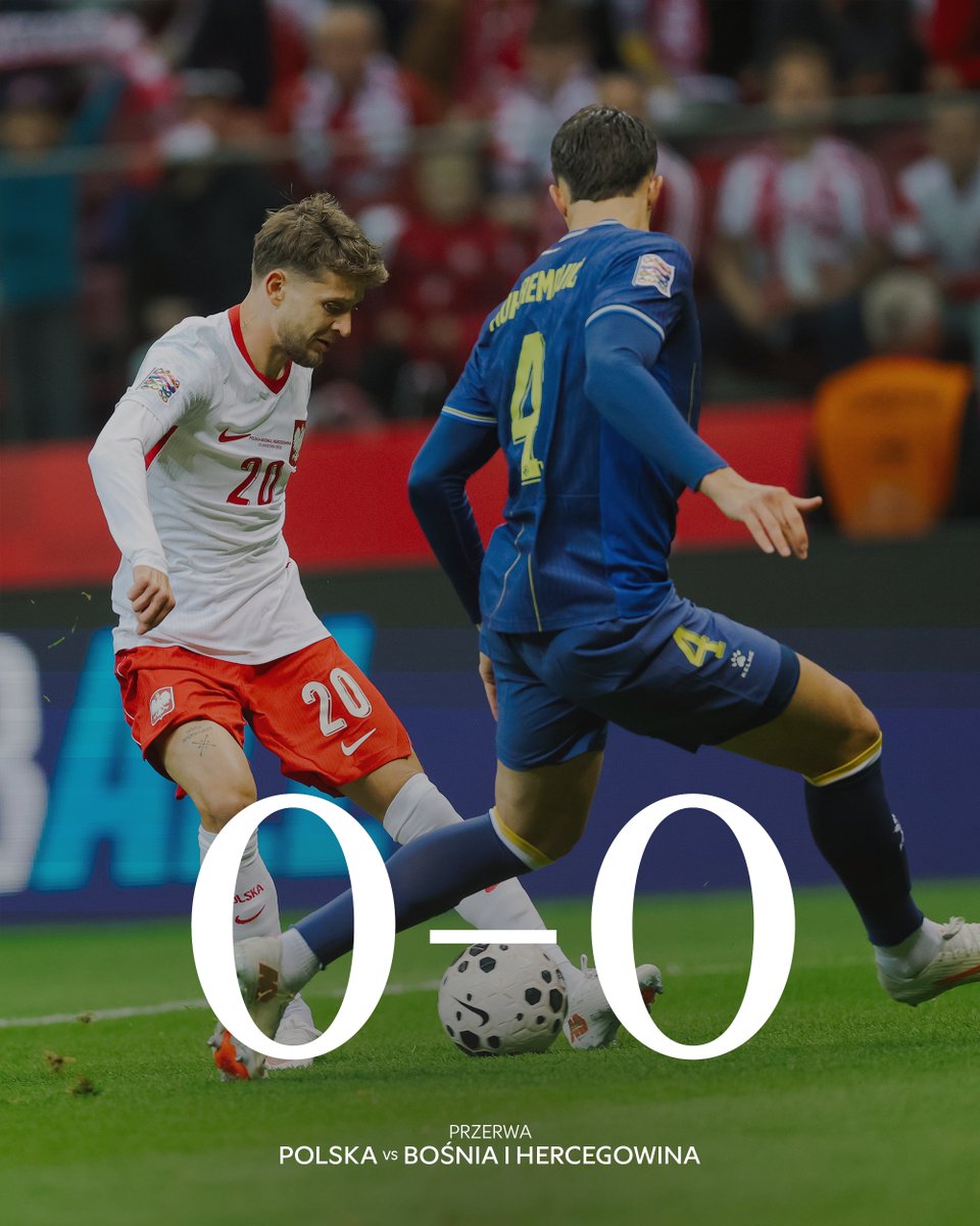 LaczyNasPilka's tweet photo. PRZERWA
Po pierwszej połowie remisujemy bezbramkowo z Bośnią i Hercegowiną.
__
HT #POLBIH 🇵🇱🇧🇦 0:0 https://t.co/65JmRkfwDE