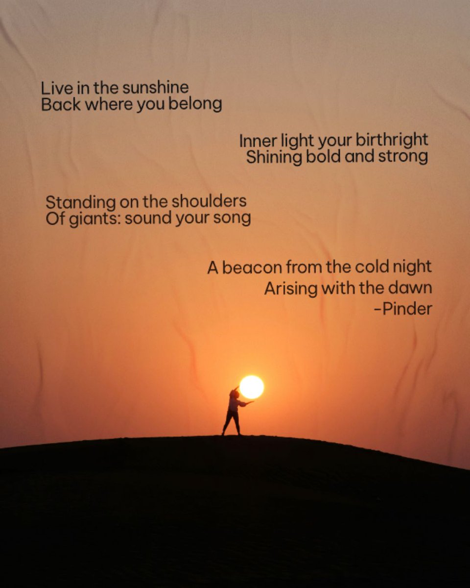 pinderbrothers's tweet photo. Standing on the shoulders of giants doesn’t mean repeating their path. It means using the strength, wisdom, and sacrifice they passed down to create something they may not have been able to.

So shine boldly. Sing your song. Carry it forward. ✨ https://t.co/kU8H7ngrk5