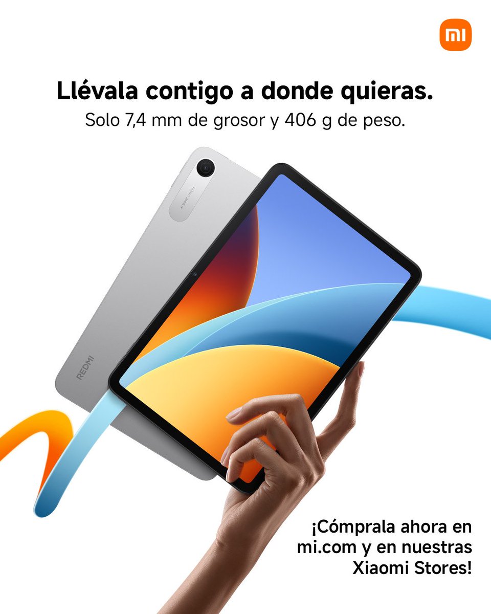 XiaomiColombia's tweet photo. Hazlo todo en grande. ✨ Más pantalla, más batería y más posibilidades con la REDMI Pad 2 9.7.

🔗 https://t.co/CDYvhFIcpp

Encuéntrala en https://t.co/2WuYR5CYdo y Xiaomi Stores.

#REDMIPad297 #XiaomiColombia #XiaomiStores #Xiaomi #Pads https://t.co/JmE5RS38cZ