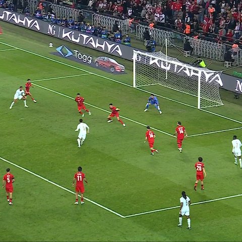 TouchlineX's tweet photo. 📸 - RAYAN CHERKI MISSES A BIG CHANCE FOR FRANCE! https://t.co/G3Cs6x1kmV