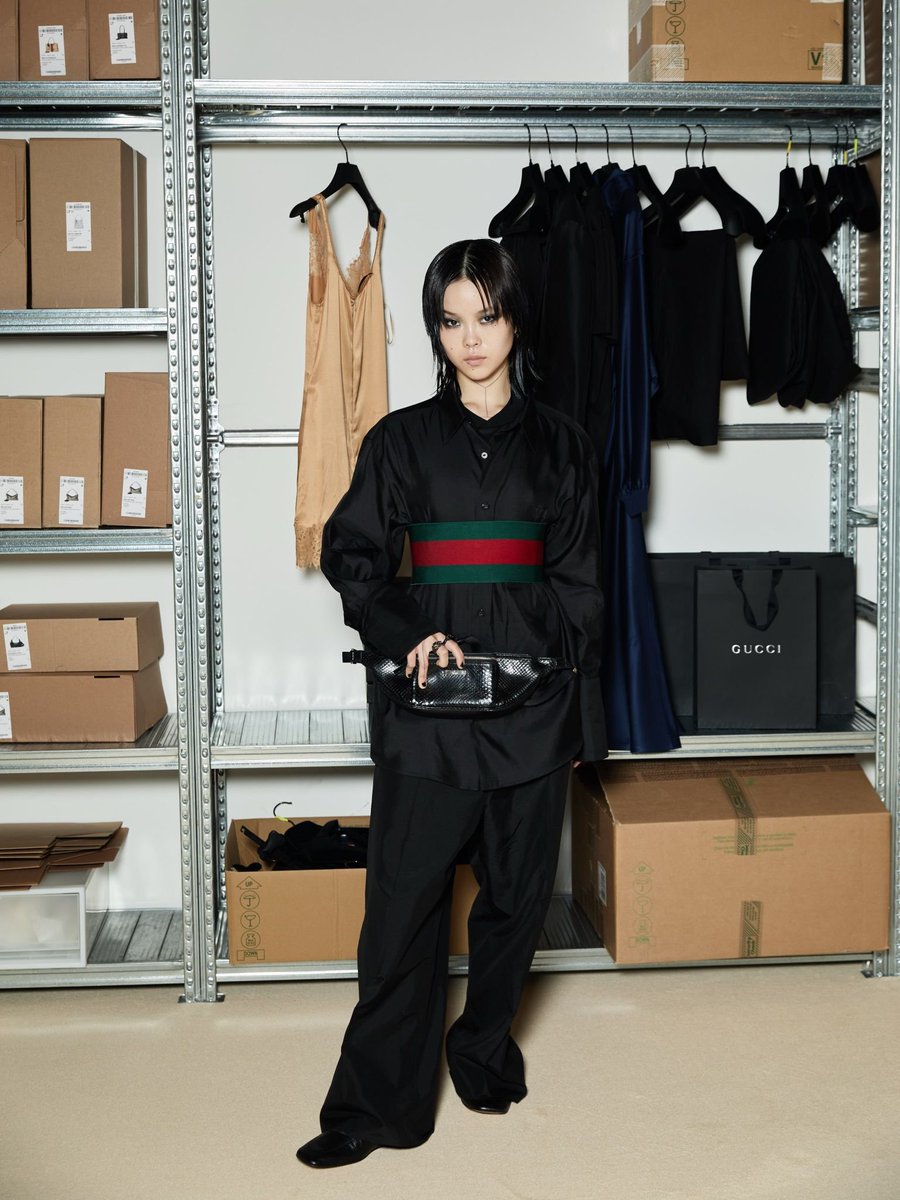 XGPopBase's tweet photo. Cocona exudes effortless elegance backstage at Gucci’s The Store Show in Milan. https://t.co/9chTZqvT0Q