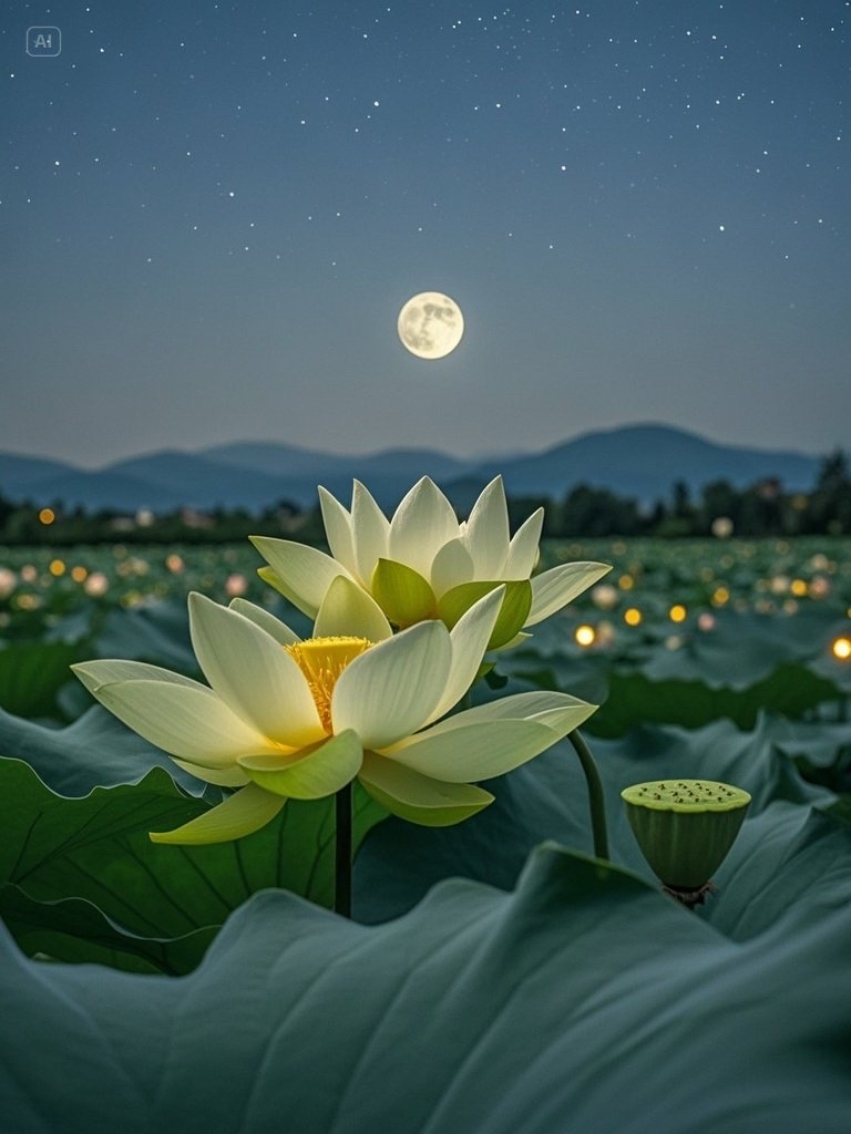 aerts025996's tweet photo. [When soft moonlight gently cloaks the garden, the delicate moss, the charming peonies, and the tender jasmine intertwine, creating a dreamlike scene that wraps every corner in quiet joy.]， https://t.co/2RmuBHuEI9