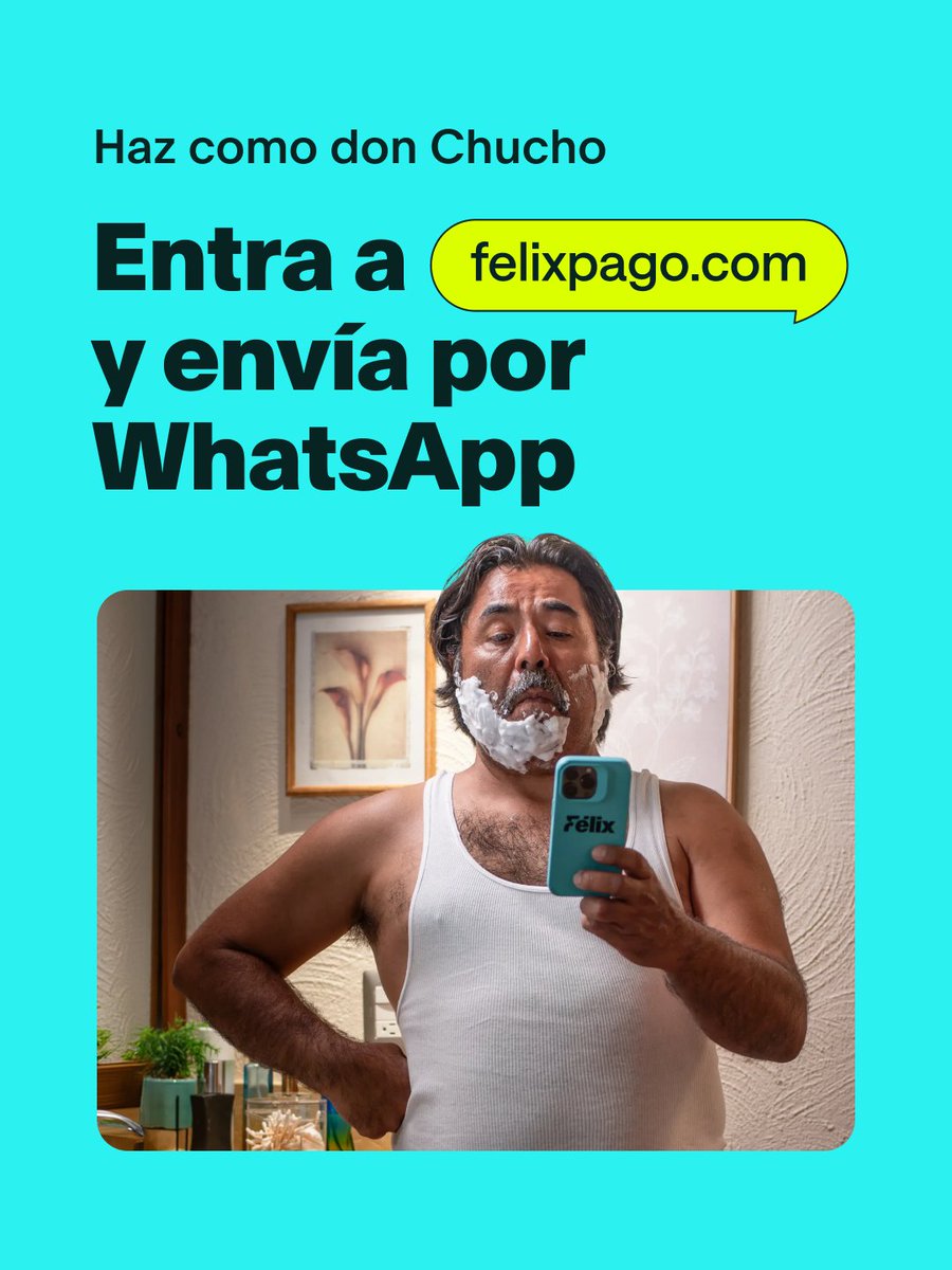 Felixpago's tweet photo. Todos tenemos un don Chucho en la familia 😅🩵

Ese que se acuerda de mandar el dinero… justo antes de salir para la fiesta.

Pero con Félix no hay pretexto: entras a https://t.co/G9IU0WZ08C y envías por WhatsApp en minutos. Rápido, seguro y sin filas.

💬 Etiqueta al don Chucho de tu familia 👇
