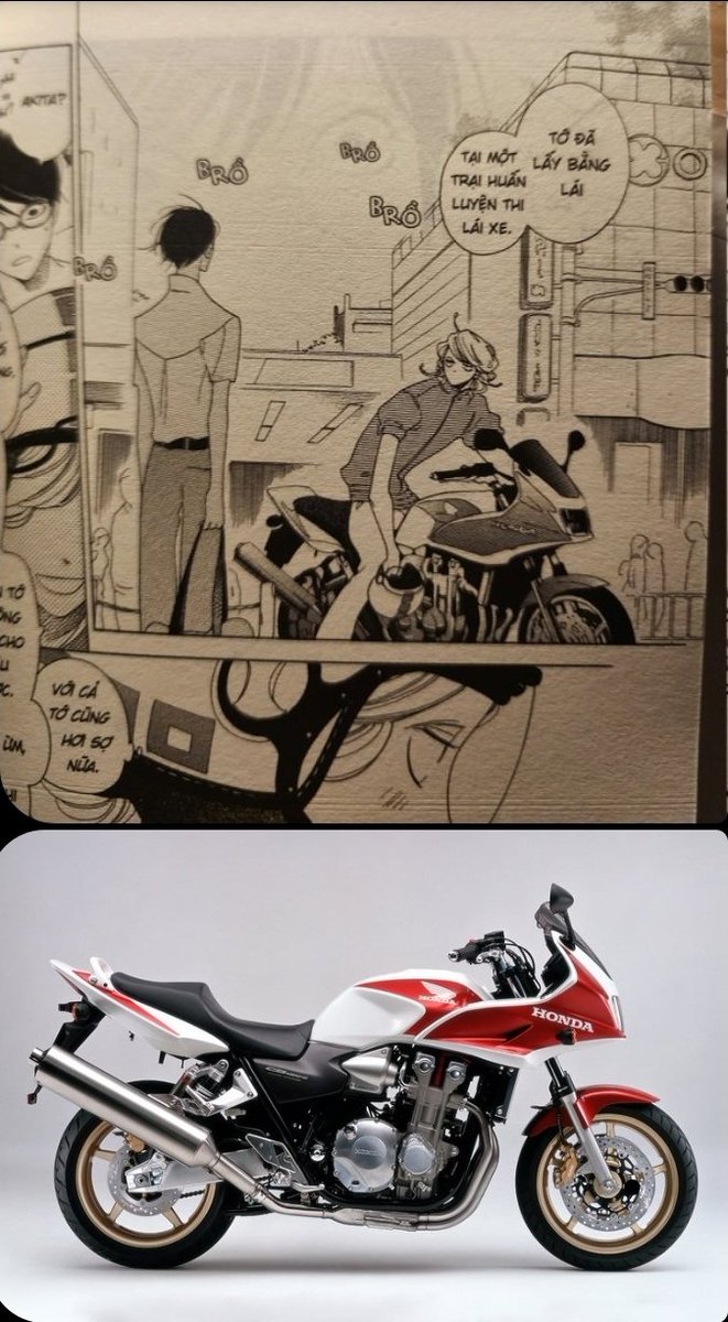 sayen_jpg's tweet photo. I needed to draw Kusakabe's motorcycle so I did some research for reference photos.

In the animated movie he drove a cb400sb, for the manga it was a cb1300 bol d'or (or at least I think so). I found this very interesting! https://t.co/G1nuQBcUAX