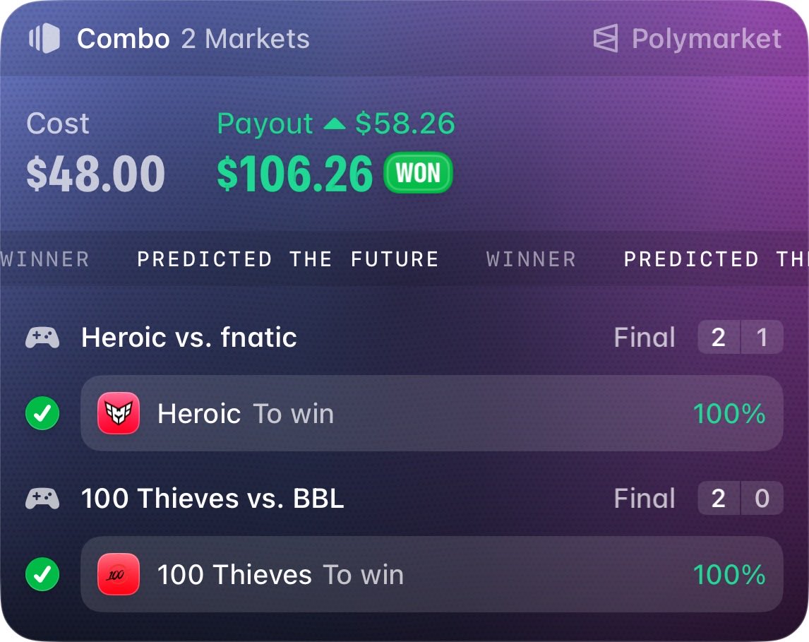 gomdorrr's tweet photo. WAKE N CASH POLYMARKET SWEEP 🧹🧹🧹

NRG ML ✅
NiP ML ✅
HEROIC ML ✅
100T ML ✅ https://t.co/e7PgiBwJD5