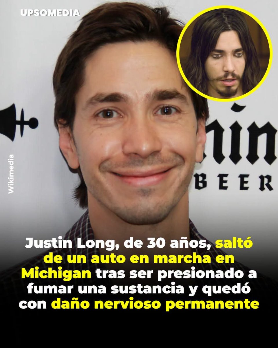 JulietaSagnay's tweet photo. Justin Long  saltó de un auto en marcha en Michigan. En 2008, durante un rodaje, dos hombres lo presionaron para fumar una sustancia que creyó marihuana; dijo que sabía a químicos y quedó desorientado casi de inmediato. Después sospechó que podía ser PCP, aunque no se confirma. https://t.co/ejtdhqgxhI