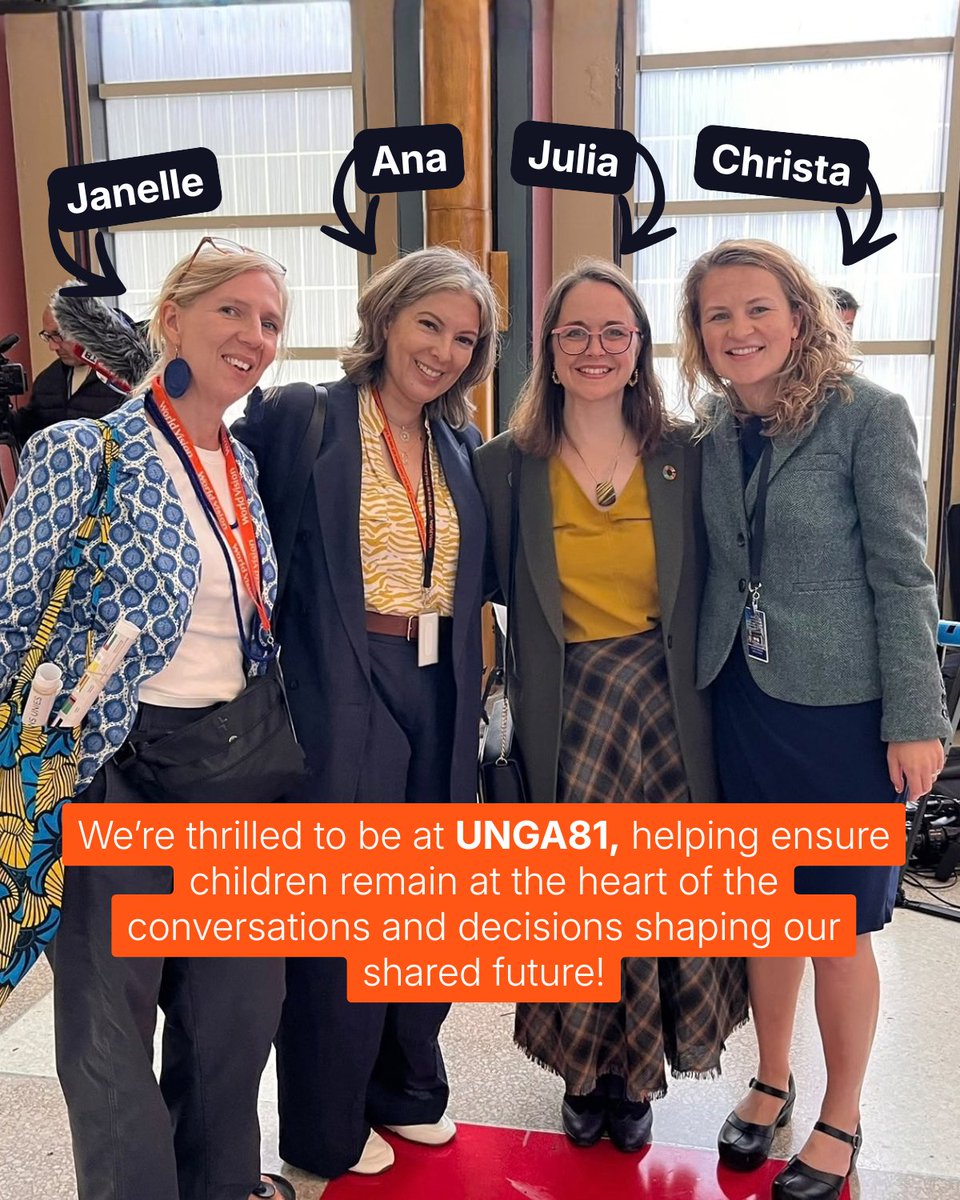 WorldVision's tweet photo. As #UNGA81 draws to a close, one message stands out: the decisions made today will shape the world children inherit tomorrow.
Throughout the week, World Vision engaged with partners, policymakers and global leaders to help ensure children's rights, well-being and future opportunities remain at the heart of global discussions. We were encouraged by the commitment to tackling shared challenges and advancing solutions that can deliver lasting change for children and communities.
The conversations may be ending, but the work continues. Together, we can help build a better future for every child.

#ForChildren #ChildRights #UNGA81