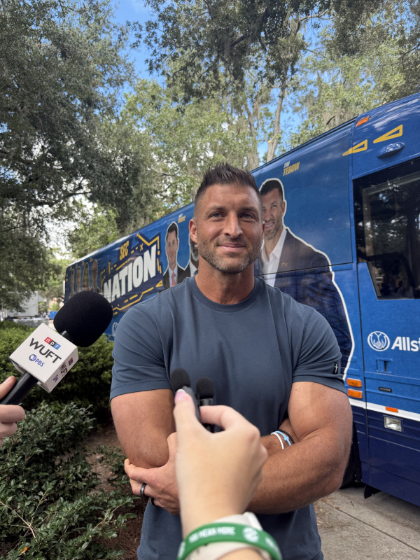 WRUF981's tweet photo. Tim Tebow, the two-time national champion and Heisman Trophy winner who led Florida to the 2008 title, said Friday during pool availability that he is “pausing” his relationship with Life Surge, a Christian organization under investigation for allegedly using predatory sales tactics to exploit its followers’ faith and financial insecurity, pending the results of an internal review.

“I think the allegations are extremely serious and it’s something that we take very serious,” Tebow said. “For us we are having our team do an investigation but also pausing our relationship until we can learn more about the facts to be able to understand more.”

The statement comes in response to an investigation by podcast host @pablofindsout, in collaboration with Mother Jones reporter Kiera Butler, examining Tebow’s ties to Life Surge.

READ MORE HERE: https://t.co/BZBbOki5w2