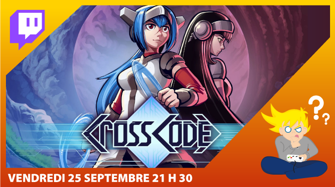DG2s's tweet photo. Bonsoir les amis ! 
Ce soir sur #Twitch, on se retrouve pour la suite de nos aventures sur #CrossCode ! Des gros pixels, de la grosse bagarre et plein plein de quêtes annexes ! :D
C'est par ici que ça se passe : 
https://t.co/Ik7V7nbPqy https://t.co/utaWCSyijZ