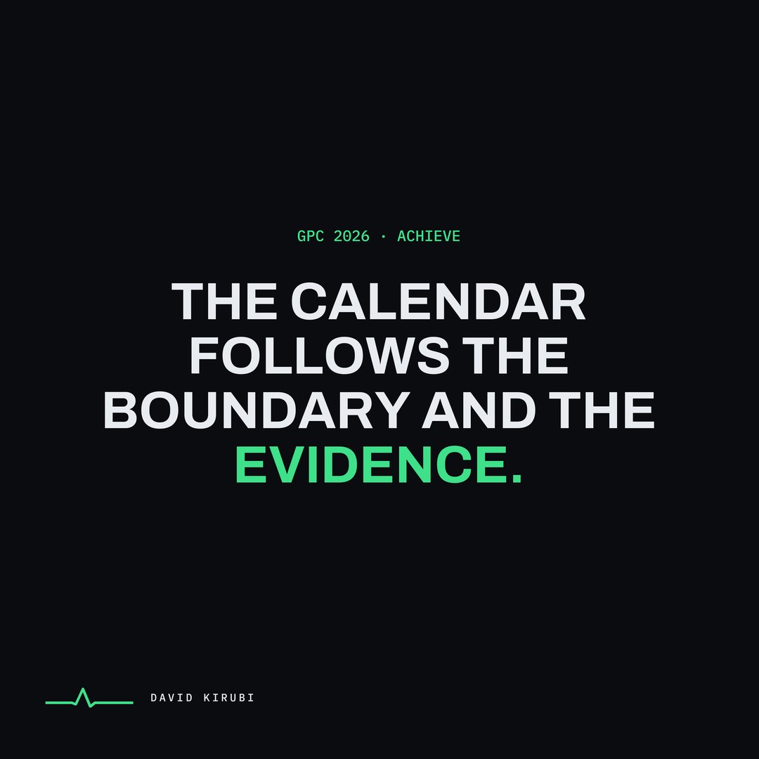 KirubiD's tweet photo. The calendar follows the boundary and the evidence.

Follow the road to GPC 2026 · October 27 · Hurst, Texas.

#QualifiedCapacity #DefenseIndustrialBase https://t.co/4G9r4nu8up