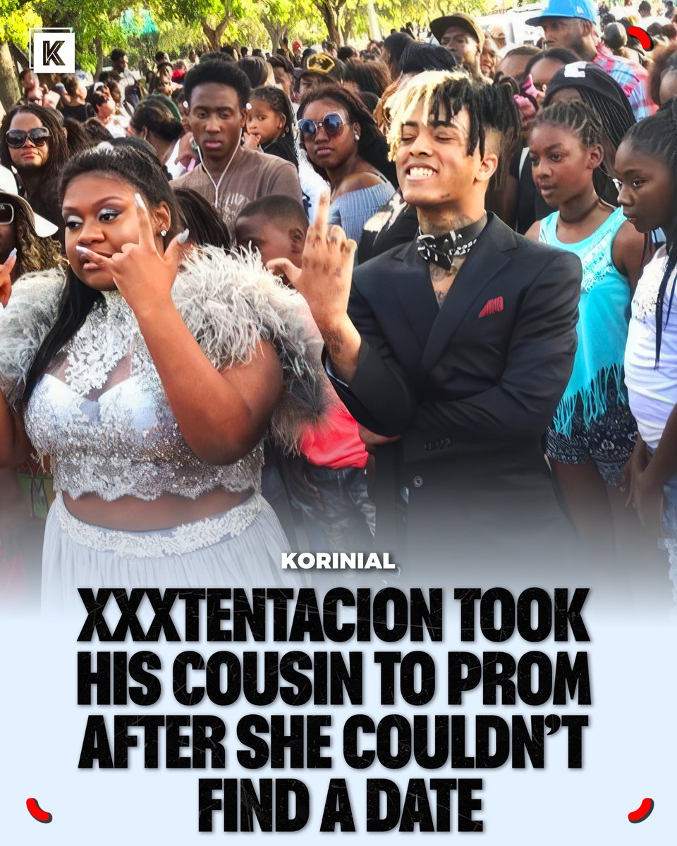 JoettaDell's tweet photo. XXXTENTACION once took his cousin to prom after she couldn’t find a date. Photos from 2017 still resonate with fans, who remember the softer moments beyond the music and headlines. https://t.co/JFxoKObZ7d