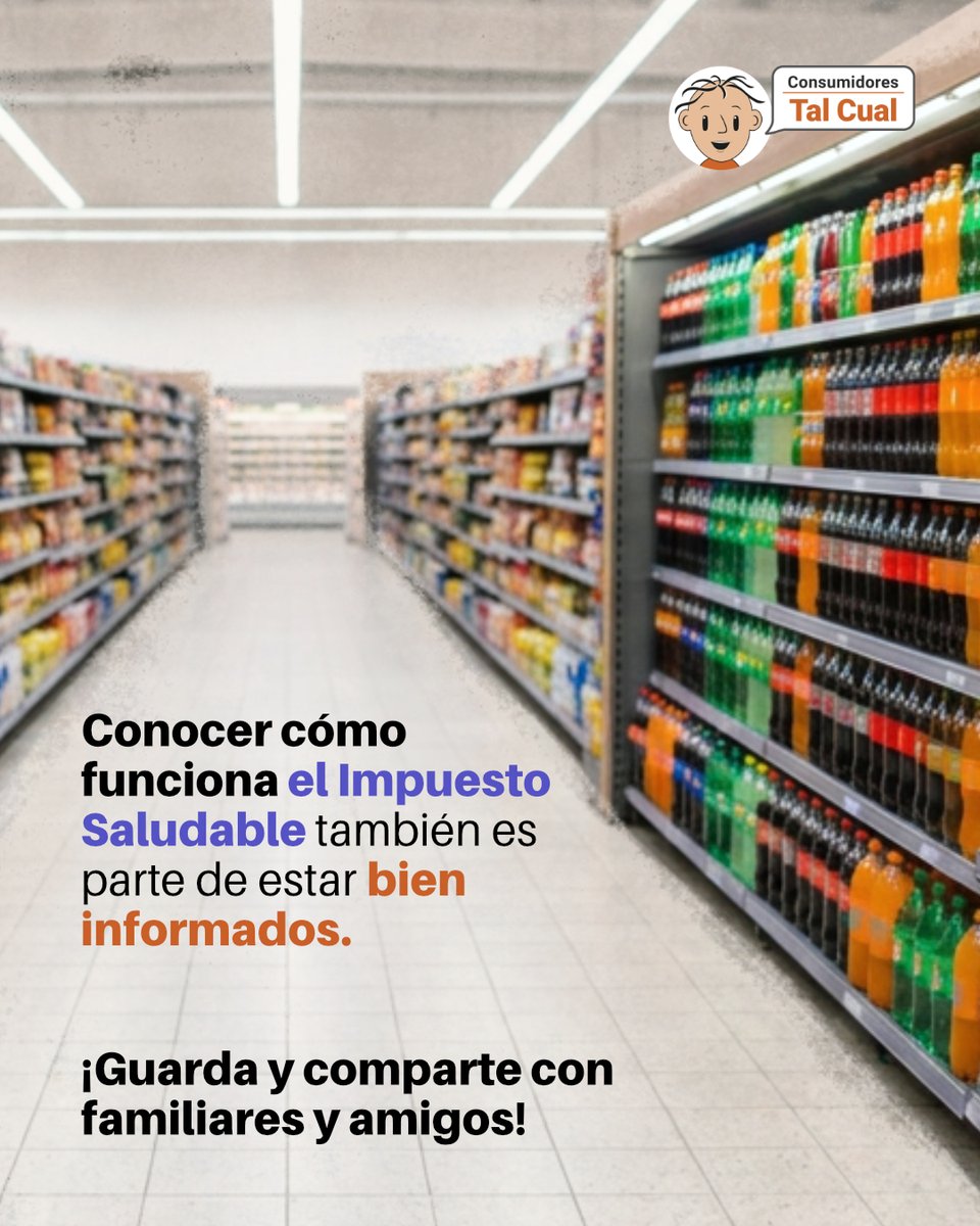 LigaConTalCual's tweet photo. 1/3 En Consumidores Tal Cual acercamos esta información para que puedas comprender las políticas que influyen en tu vida cotidiana y participar en la conversación sobre alimentación saludable.

👉¿Qué otra duda tienes sobre los impuestos saludables? Te leemos. https://t.co/EAc1rvflzn