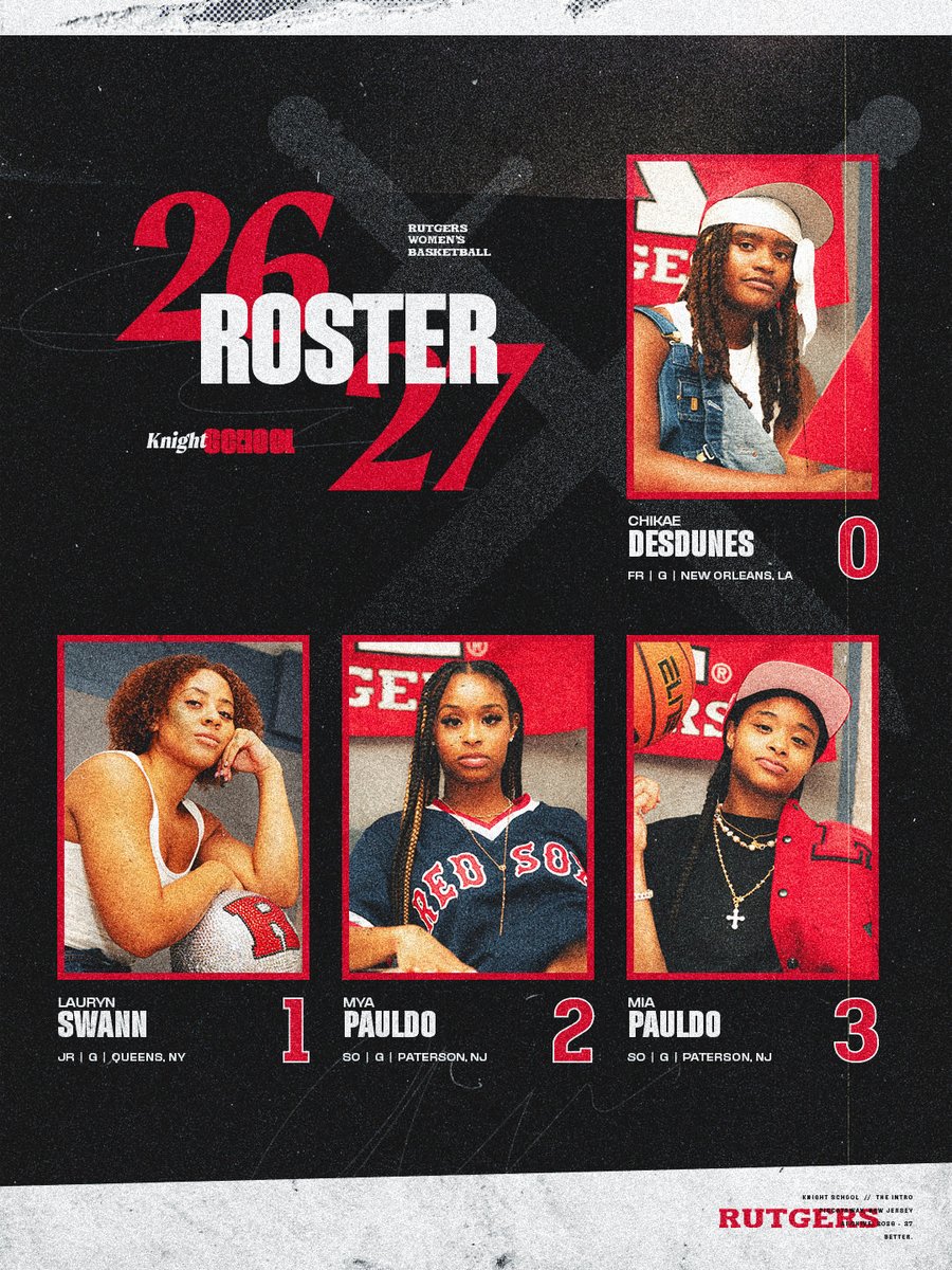 RutgersWBB's tweet photo. Your 26-27 Scarlet Knights βοΈπ₯
#GoRU | #RUWBB https://t.co/Bv14POlujZ