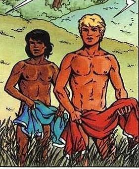 antinousgaygod's tweet photo. 🪷 #comicbookday Gallic-Roman teen #Alix & faithful Egyptian orphan boy sidekick #Enak (here at a #centaur bath pool) have fought evildoers for 75 years in French historical #comicbook #comics by #JacquesMartin, born 25 Sept 1921. https://t.co/MvawqvxUOe #NationalComicBookDay 🪷 https://t.co/05xuHs4d6R