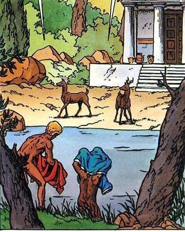 antinousgaygod's tweet photo. 🪷 #comicbookday Gallic-Roman teen #Alix & faithful Egyptian orphan boy sidekick #Enak (here at a #centaur bath pool) have fought evildoers for 75 years in French historical #comicbook #comics by #JacquesMartin, born 25 Sept 1921. https://t.co/MvawqvxUOe #NationalComicBookDay 🪷 https://t.co/05xuHs4d6R
