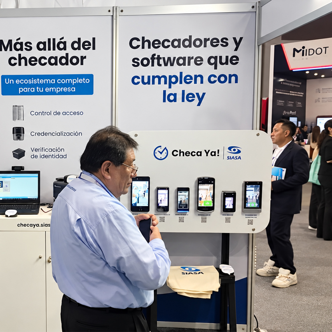 Siasa's tweet photo. Checa Ya! de SIASA estuvo en el Congreso Mundial de Recursos Humanos de @Amedirh_ 
Presentamos nuestras soluciones de control de asistencia a profesionales de RH y generamos nuevas oportunidades para los integradores que ya forman parte de la iniciativa.
Únete a Checa Ya! https://t.co/aNBZDmfIeH