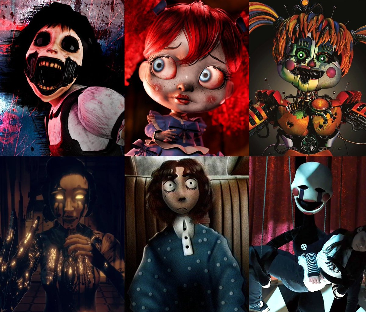 mascotmassacre's tweet photo. Happy National Daughter Day to everyone who celebrates. 🌷

Which daughter from these indie horror franchises deserved better and is your favourite? https://t.co/ONheUfWcDO