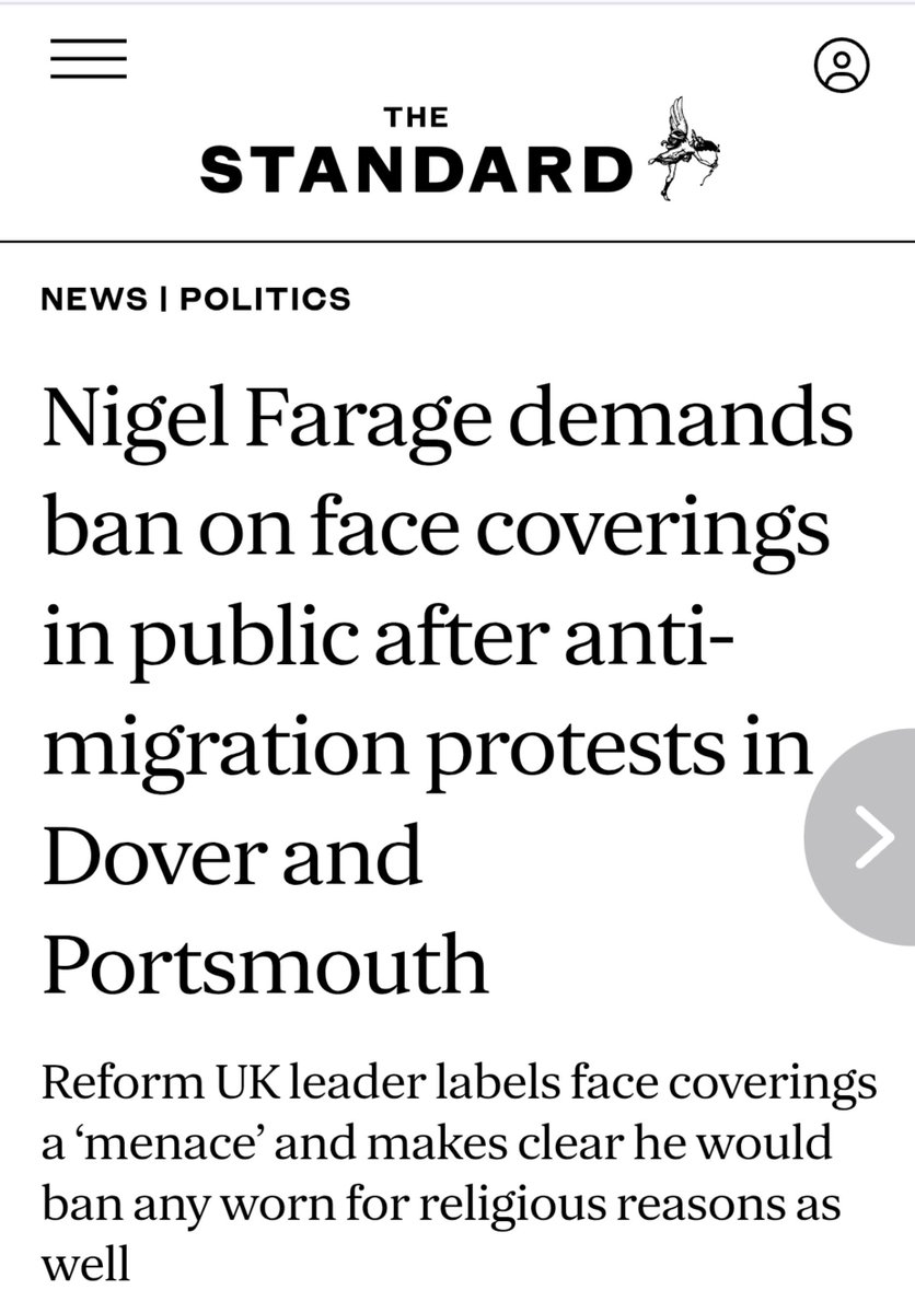 Venom56348221's tweet photo. @dawndavis54 @Nigel_Farage Just look at how he's reacted to the Portsmouth peaceful protests 

Rupert - "I don't agree with the face coverings but I can see why. Because govement will arrest them" (he was on the protestors side

Farage - "see below"

I can send more and more proof https://t.co/8QVVhTI8jA