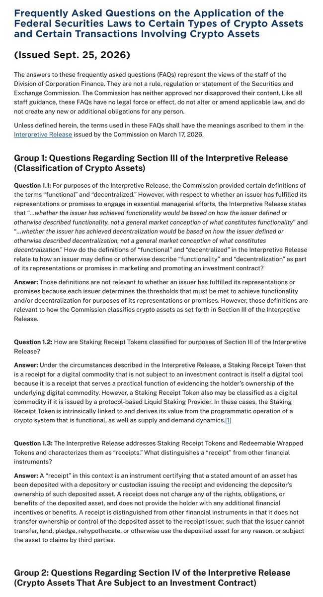 SimplyBitcoin's tweet photo. JUST IN: 🇺🇸 SEC releases new guidance clarifying securities laws on digital assets 👀 https://t.co/hkZh2DD4pn