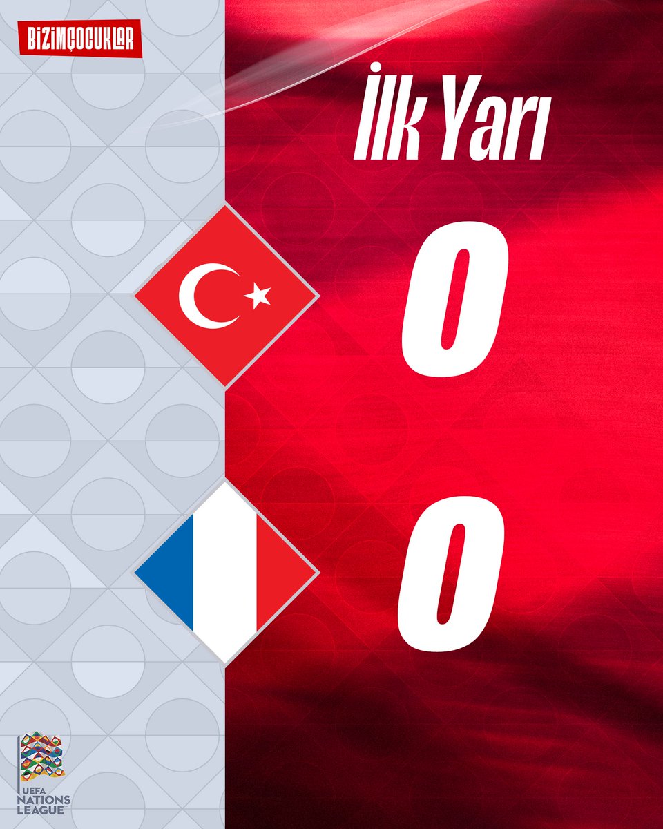 MilliTakimlar's tweet photo. Kocaeli'de ilk yarı sona erdi. 

#BizimÇocuklar🇹🇷 | #NationsLeague | #UNL | #TURFRA https://t.co/ZrIR95ctn1