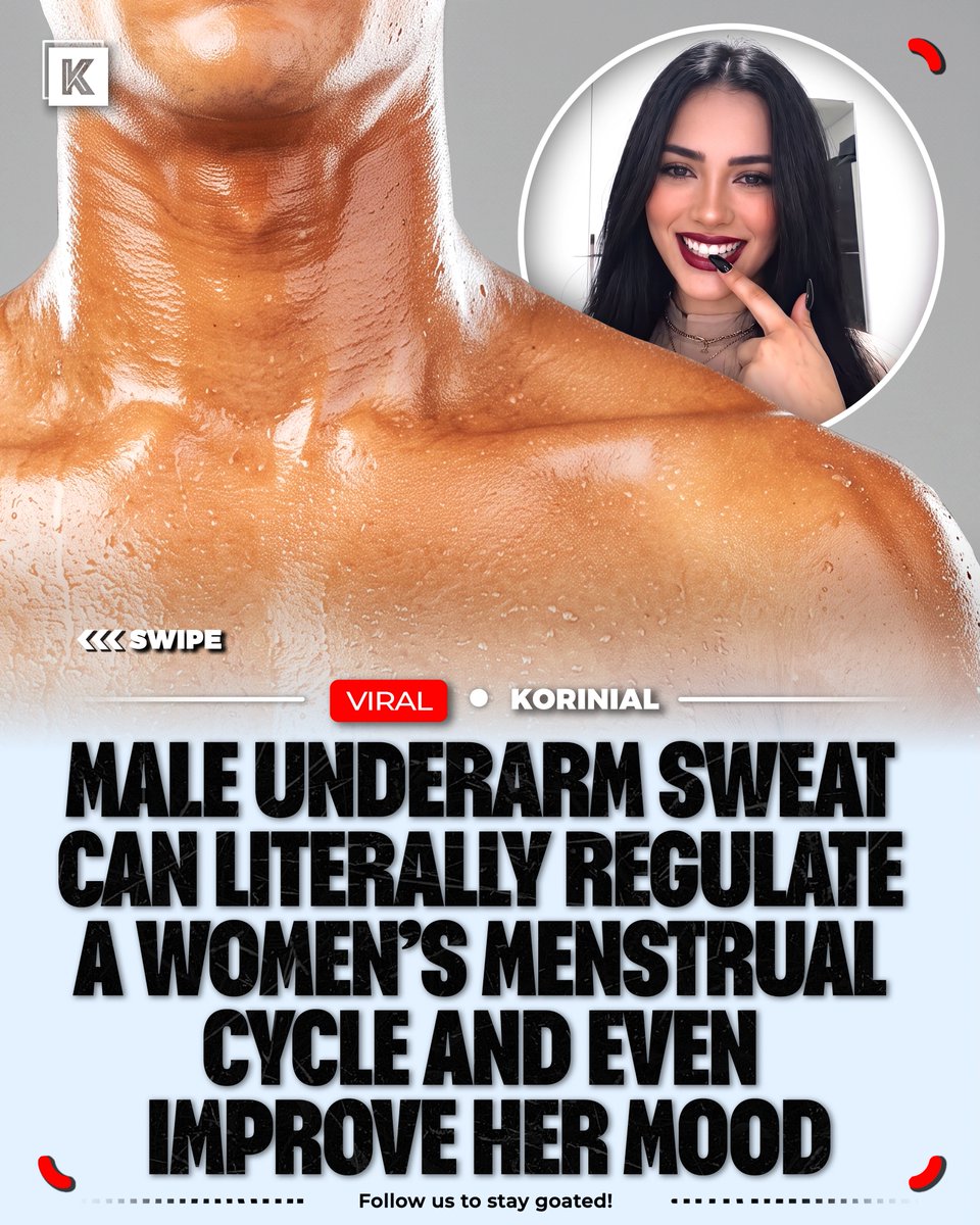 JoettaDell's tweet photo. A study suggests compounds in male sweat may influence women’s mood, anxiety, and menstrual-cycle timing. But whether humans have functional pheromones remains debated. The body is more complex than we realize. Do you think pheromones exist? https://t.co/CkBXgWnKNb