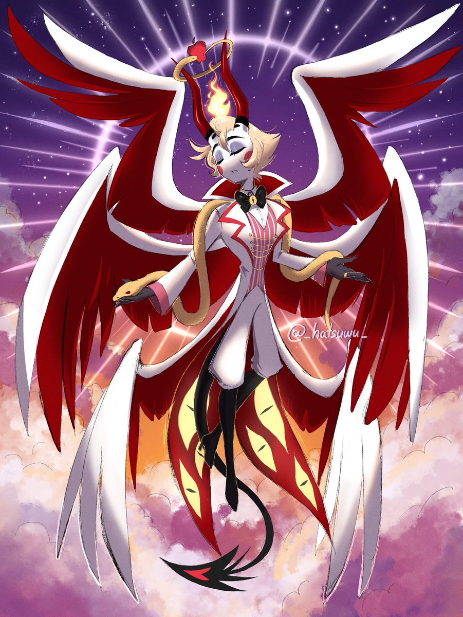 _hatsuwu_'s tweet photo. Bit late, but here’s my Luci painting redraw. I love my beautiful fallen angel❤️❤️❤️
#hazbinhotellucifer #hazbinhotel https://t.co/E2EPrWKJtR