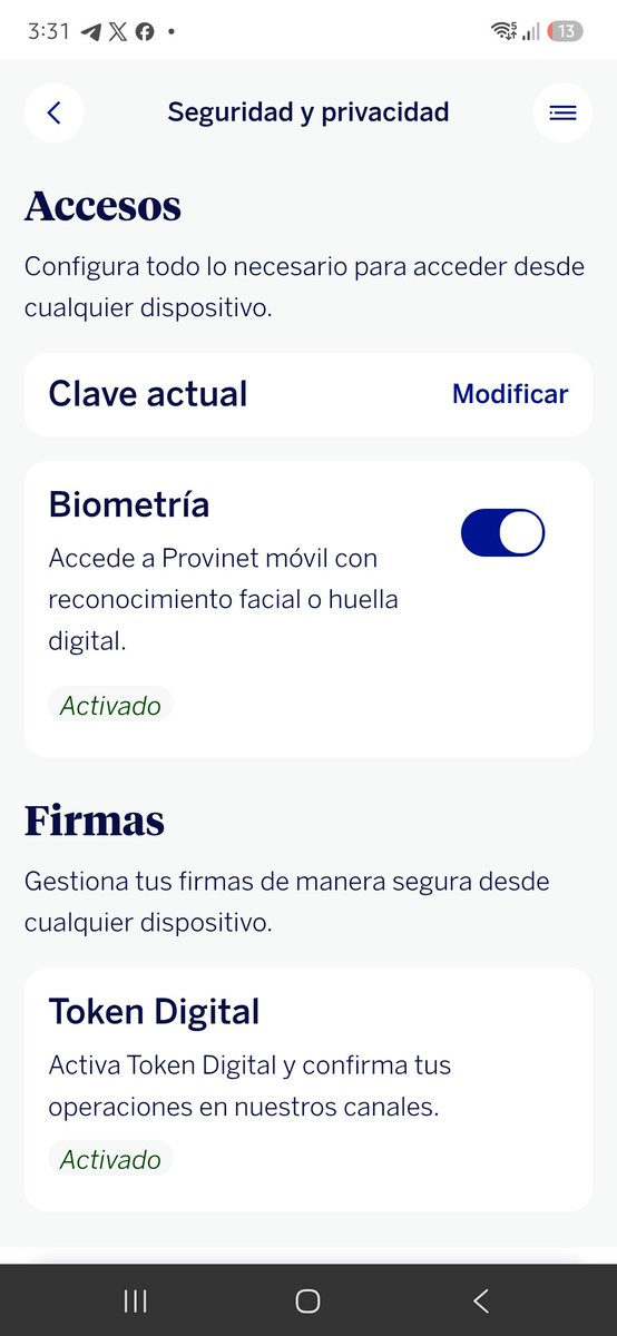 Peke1606's tweet photo. Por favor, ¿alguien que haya instalado la nueva app de @BBVAProvincial sabe dónde puedo quitar lo de la firma digital? Necesito desactivar eso, ¡qué dolor de cabeza! Si quiero hacer algunas cosas, debo entrar a la app, esperar la notificación, aceptarla (cuando le dé la gana de cargar) y luego esperar en la web hasta que agarre la confirmación. 
¡Necesito quitar eso yaaa, me desespera!