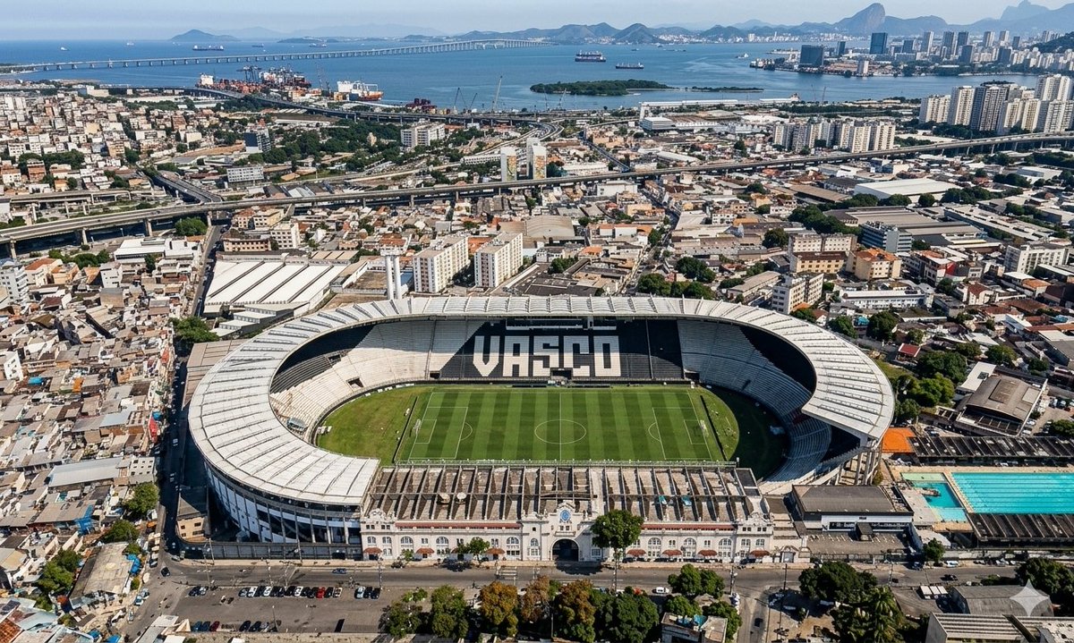 Rodr1CrVgVasco's tweet photo. @Colina_Informa Eu dei uma olhada, e pedir com carinho a IA para fazer o entorno de são januario, e esse foi o resultado. 30 mil cabeças https://t.co/wsM4ZwwtYe
