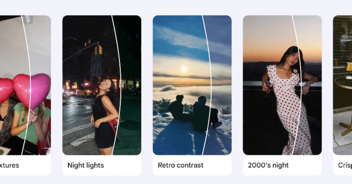 Google Photos Moods editing styles