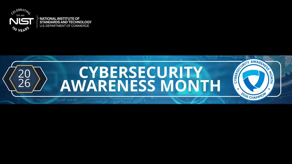 NISTcyber's tweet photo. 🎉Happy #CybersecurityAwarenessMonth! View @NIST cybersecurity and privacy resources and events on our Cybersecurity Awareness Month page https://t.co/ioYFsIgW8L https://t.co/QDtmaIrAZB