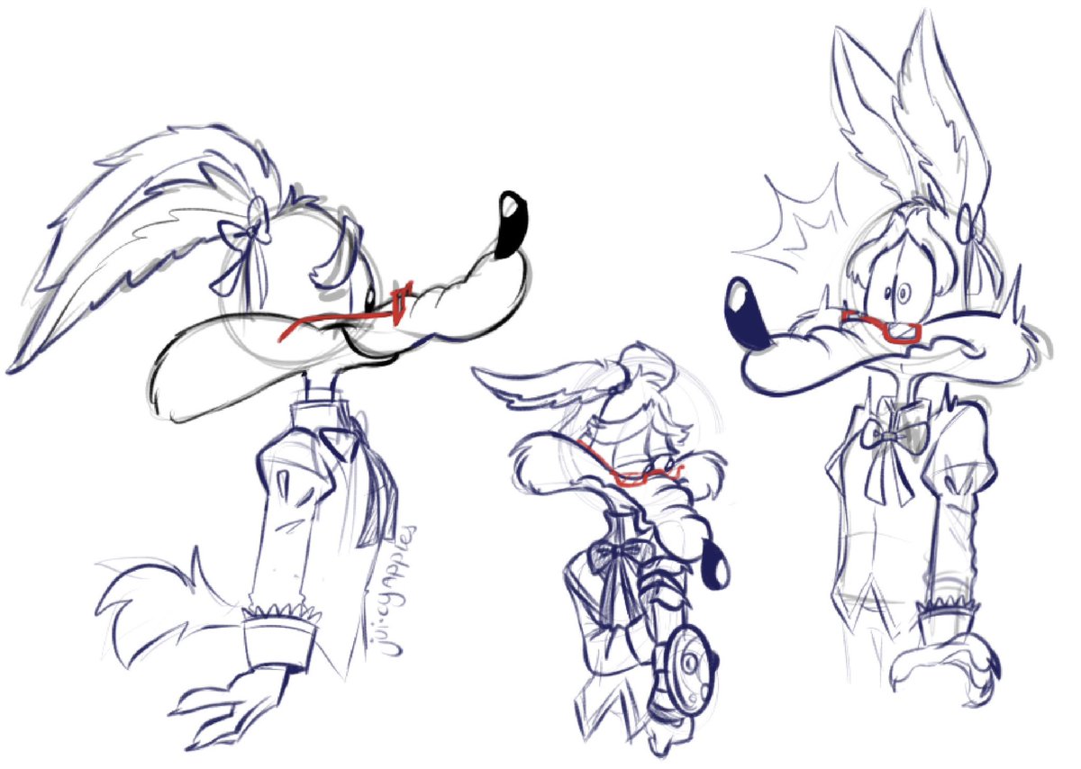 jui_cyapple's tweet photo. wile e coyote as moemura is something special to me because I have the excuse to draw him like a adorable wet sock <3

#looneytunes #wileecoyote #madokamagica https://t.co/mQLoDhPFEH