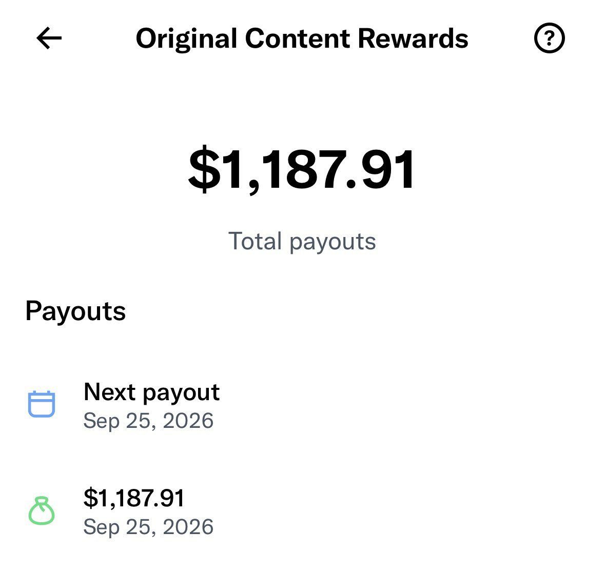 cmsinvests_C's tweet photo. X paid me $1,187.91 this time.

What a great start to the new Original Content Rewards program! https://t.co/jwHyLTE7fL