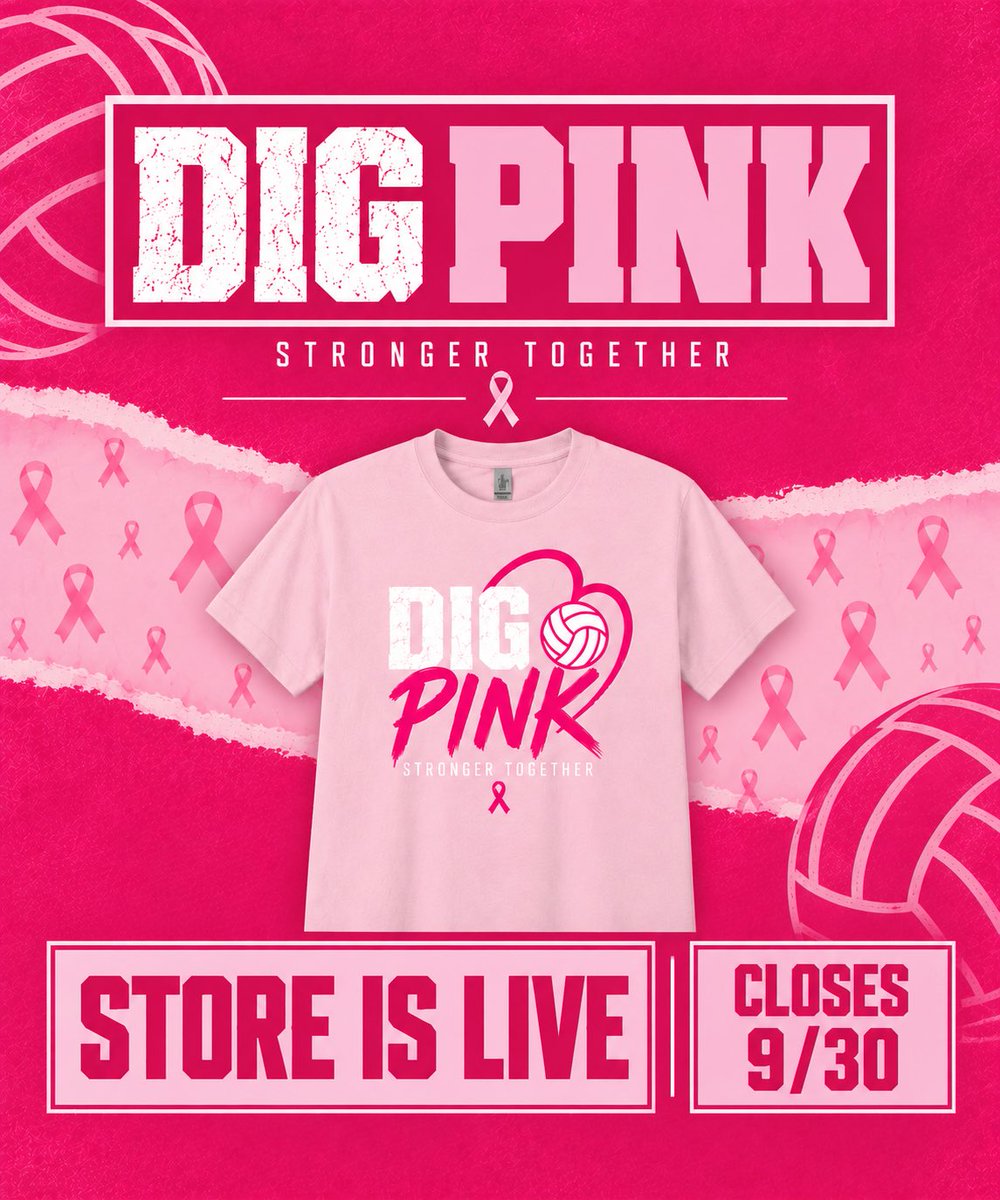 LLWarriorsVB's tweet photo. 💕DIG PINK STORE LIVE💕

Closes 9/30

All gear will be delivered by 10/8

Link to purchase: https://t.co/2rAJhf6bj5 https://t.co/EqgIi5vG4Q