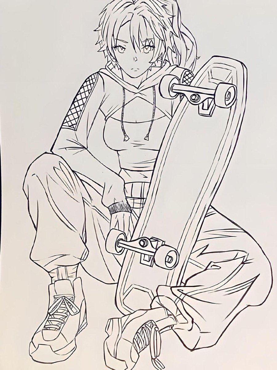 WuXees0's tweet photo. She found freedom on four wheels, chasing sunsets and collecting little moments of happiness. 🛹🌸✨

#AnimeArt #SkaterGirl #SweetStory #ArtLovers https://t.co/X4McKA2noU