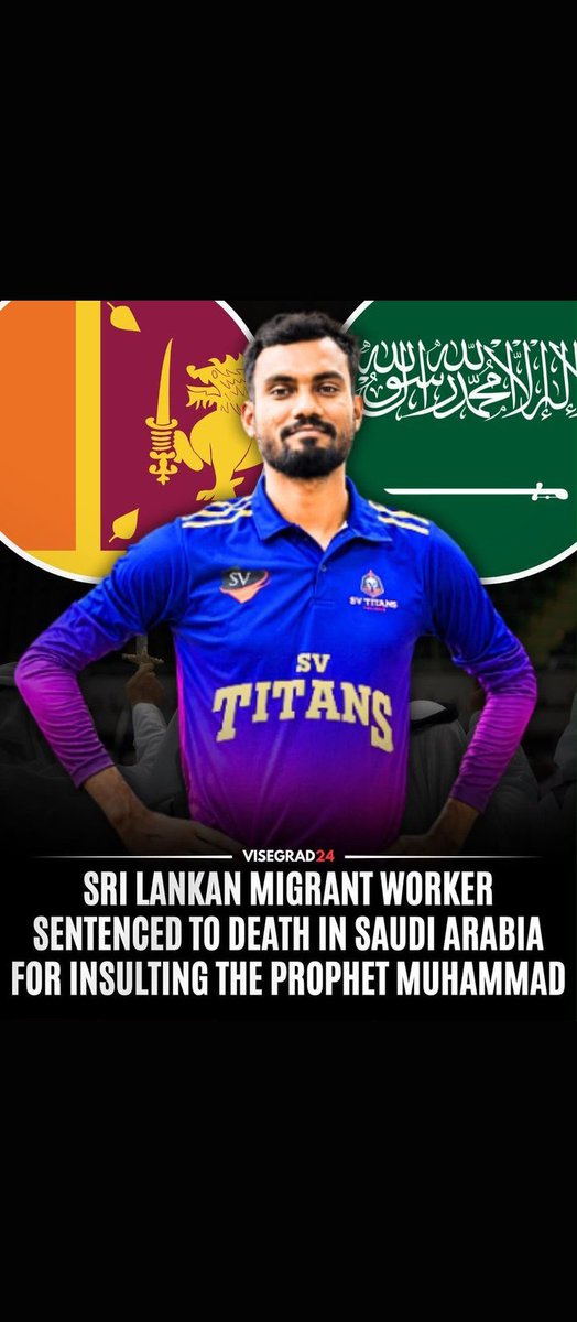 EatWater15's tweet photo. @MasterMaliq SHOCKING NEWS 🚨 Sri Lankan Tamil migrant worker Sivarasa Anojan has reportedly been sentenced to death in Saudi Arabia over a Facebook comment.

He reportedly deleted the post within minutes and later apologised. 

What do u say Boss? https://t.co/s9AxHz7Wla