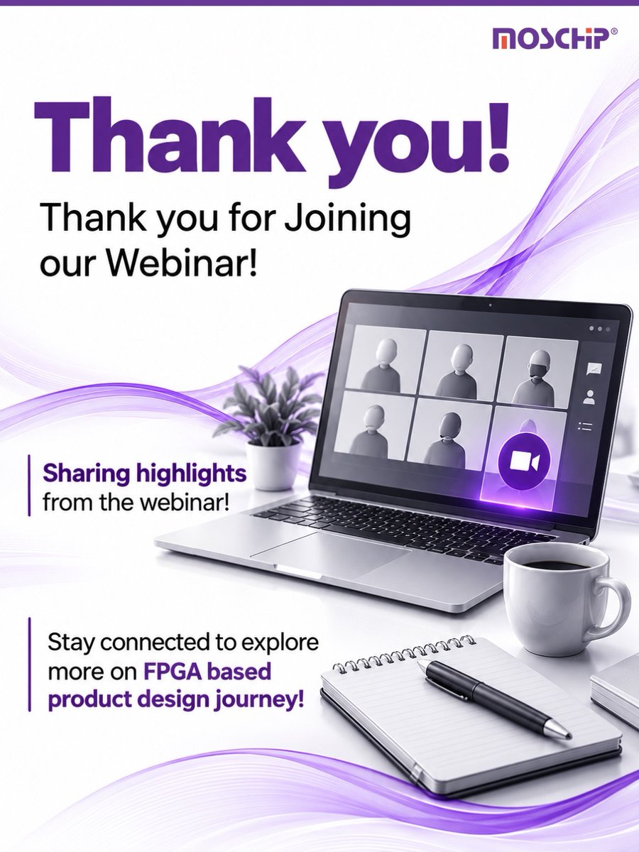MosChipTech's tweet photo. Thank you to everyone who joined our FPGA Webinar yesterday! We appreciate your participation!

A special thanks to our speakers Jigar Mori | Spanta Ashjaee | Naman Trivedi for the insightful session!  

Stay connected with MosChip! https://t.co/8eY6XPQtii