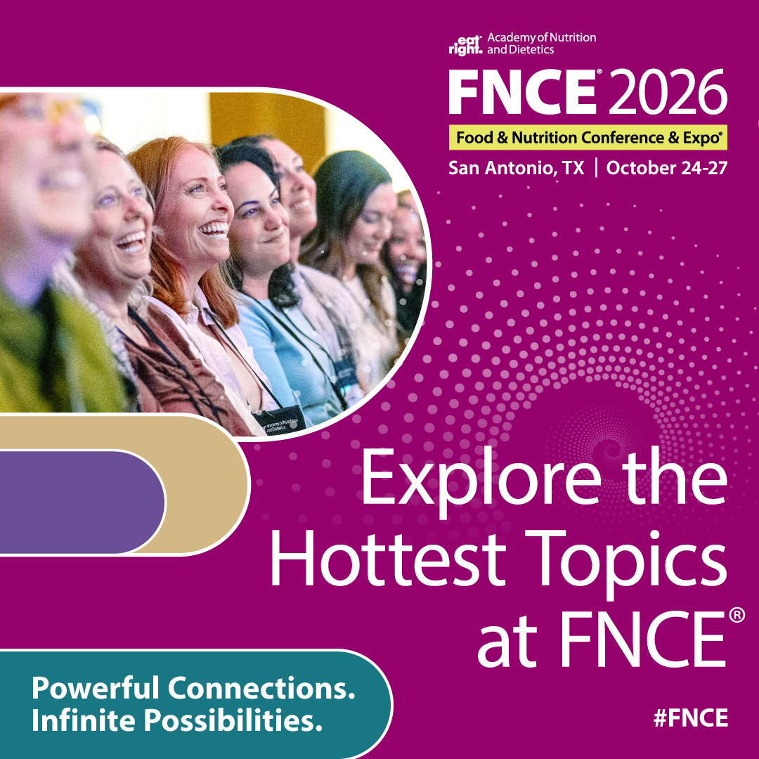 eatrightPRO's tweet photo. From the GLP-1 era to AI in clinical practice, #FNCE is where the big conversations in nutrition happen.

Explore the top-voted sessions and start customizing your conference itinerary today!

🔗 https://t.co/w3PRpUxYlS https://t.co/5HPA8rnRq2