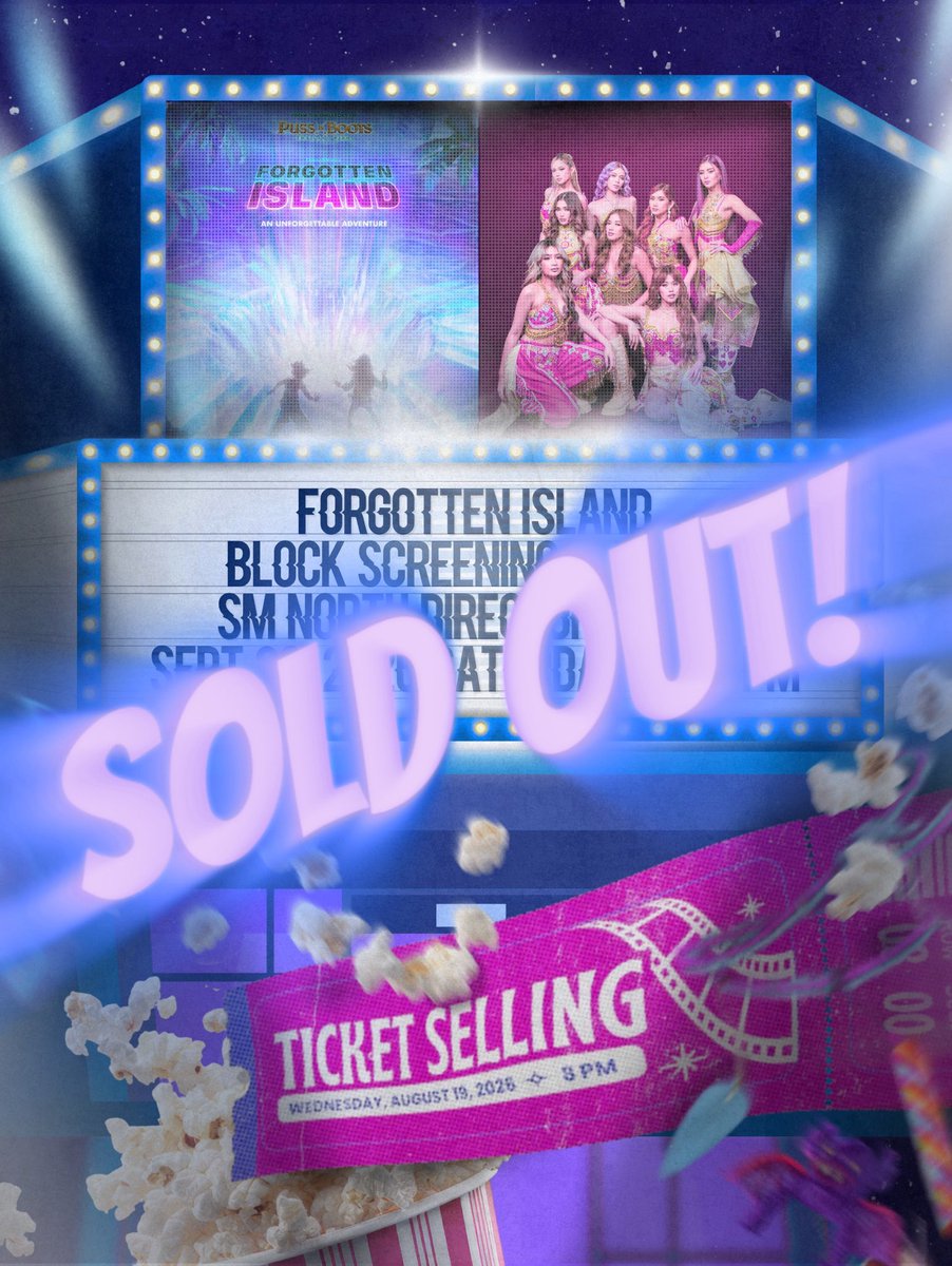 projectjhoaiah's tweet photo. 🎟️ TAYO NA! AT SABAY-SABAY NATING SABIHIN NA—WE’RE 𝐎𝐅𝐅𝐈𝐂𝐈𝐀𝐋𝐋𝐘 𝐒𝐎𝐋𝐃 𝐎𝐔𝐓! 🎞️

Grabe ang Blooms, especially our sponsors!

We hope you know that each and every single one of you are very much appreciated 💙🩵
2, 3! Sa susunod na uulitin po ☺️

#ForgottenIsland #ForgottenIslandBlockScreening #ForgottenIslandBS_JAFS #Jhoaiah_FS