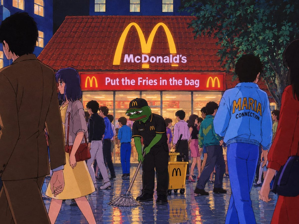 Machililbrothe's tweet photo. Mirage put some $FRIES in the bag on this 90% dip.
-Viral genny meme everyone already knows  
-Clean, consistent content  @friesinbagx
-Gives u actual McDonald’s stock  
-Chart got wrecked cus people  rotating from stonk eco but I assure u community is still holding  and bagworking 
-Need diamond hands like you so it doesn’t get dumped at 2x