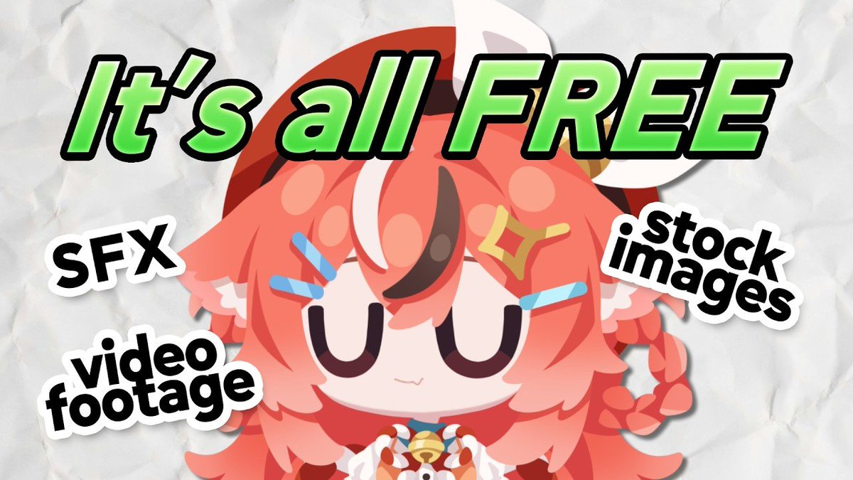 LynneRouge's tweet photo. ✦— 『 VIDEO RELEASE 』 —✦  

Here's my go-to sites and resources for FREE assets that you can use for your next video! 

Illustrations, sounds and more! I don't gatekeep😎

👇 Vid Below