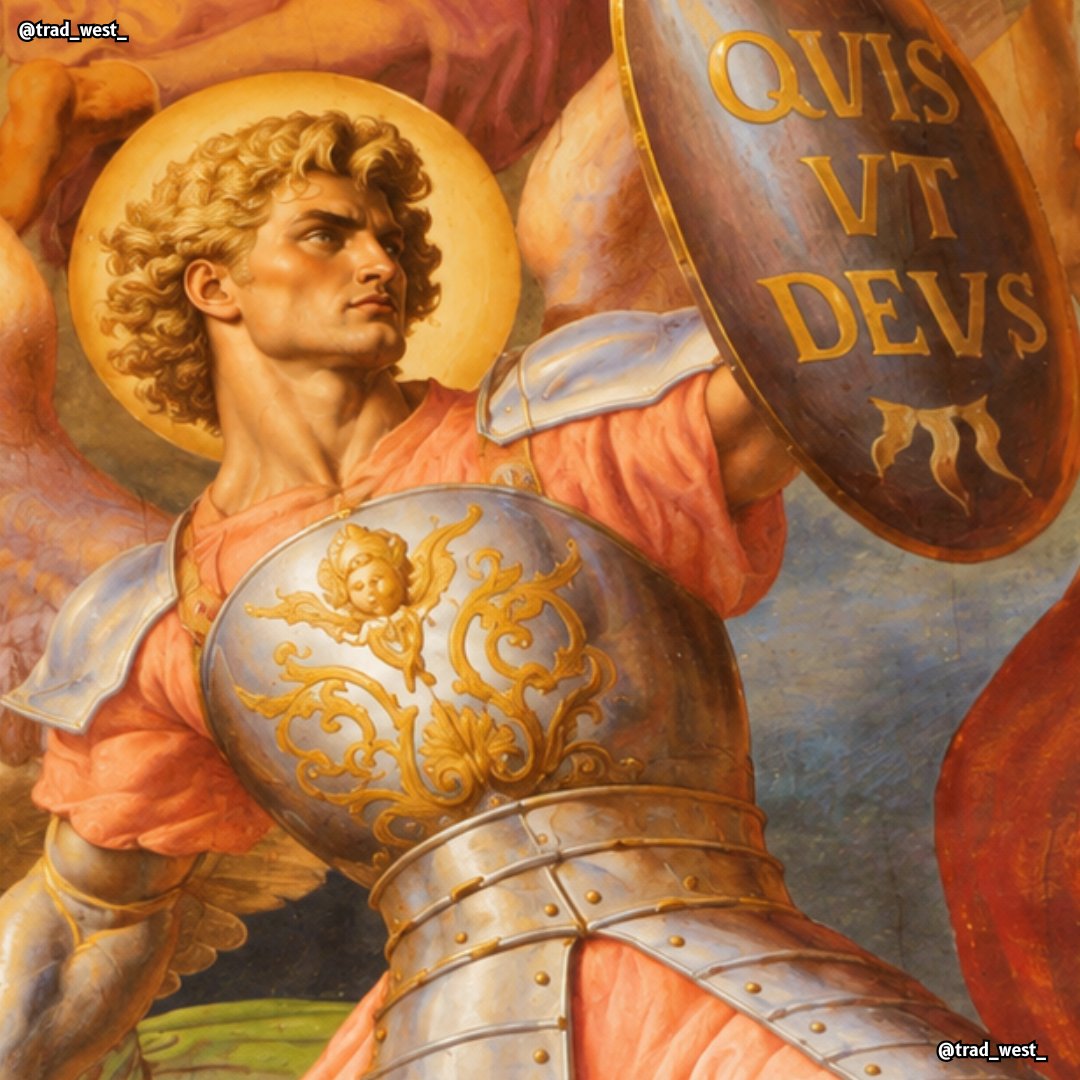 trad_west_'s tweet photo. >satan
>rebel against God
>lose
>ton of movies made about him

>Saint Michael
>defeated satan
>leads God armies
>Prince of the Heavenly Host
>Defender of the Church
>no movies accurately depict him

Why? https://t.co/OjHFOAEUk9