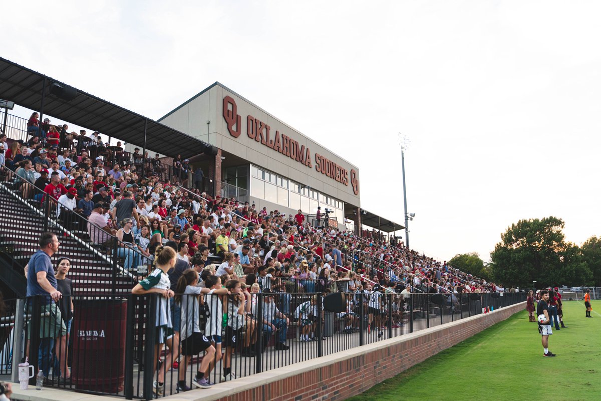 OU_WSoccer's tweet photo. 2,231 last night » top five attendance at John Crain!

we need you Sunday vs. #7/12 Alabama 🗣️ https://t.co/aFlnDEDGcv