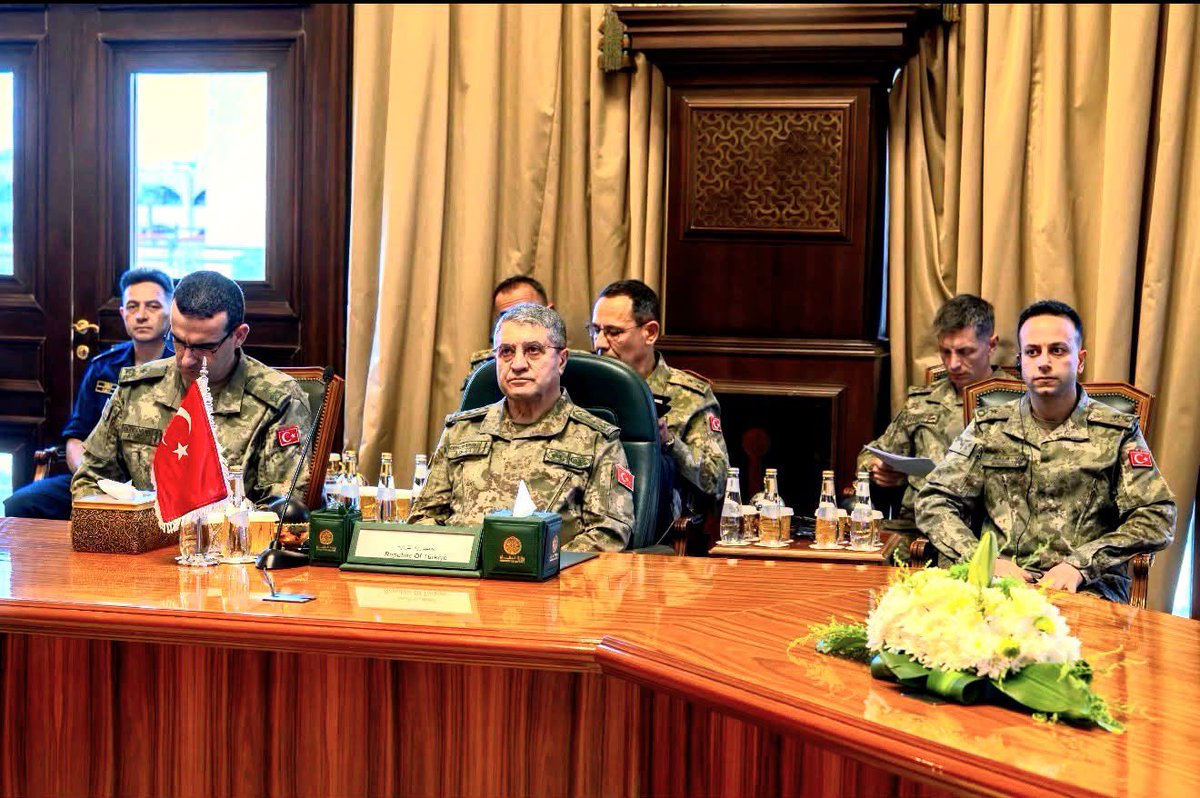 PakistanFauj's tweet photo. #ISPR Press Release

The meeting of the Chief of Defense Forces and Chiefs of General Staff of the States' Parties to the Makkah Joint Defense Agreement was held in Riyadh on Friday September 25th, 2026, with the participation of the Kingdom of Saudi Arabia, the Islamic Republic of Pakistan, and the Republic of Türkiye.

The Chiefs of Defense Forces and Chiefs of General Staff reviewed the security situation and the threats facing the Kingdom of Saudi Arabia. They strongly resented the attacks targeting the Holy City of Makkah and civilian and economic infrastructure. They appreciated the vigilance and professionalism of the Saudi Armed Forces for ensuring safety of the people and security of the Kingdom.

The participants also discussed ways to further advance cooperation among the armed forces of the three countries and to enhance intelligence sharing, military coordination, and capability integration, thereby strengthening deterrence and collective defense.

The participants commended the longstanding relations and mutual trust that bind the people and the armed forces of the three countries. They noted that their meeting in Riyadh reflects the strength of their defense partnership and their shared determination to immediately translate the commitments of the Makkah Joint Defense Agreement into effective military cooperation.

The participants strongly affirmed their commitment to collective defense thereby demonstrating the resolve of the three countries in defending the security, sovereignty and territorial integrity of the Kingdom of Saudi Arabia.