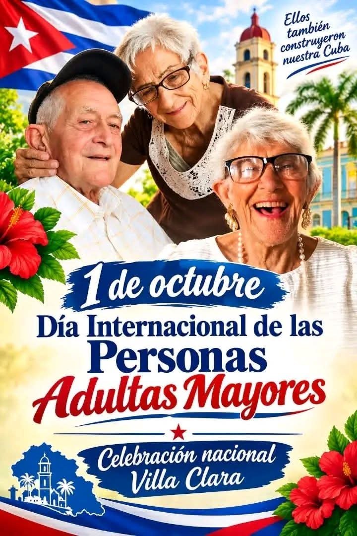 Yamilet50088609's tweet photo. 1 de Octubre Día Mundial de las personas mayores, una oportunidad para reconocer a nuestros adultos mayores, fuente de saber y experiencia.  Merecen nuestro Amor, Empatía y Respeto.
#CubaPorLaVida  #VillaClaraConTodos https://t.co/plH4GdZdB7