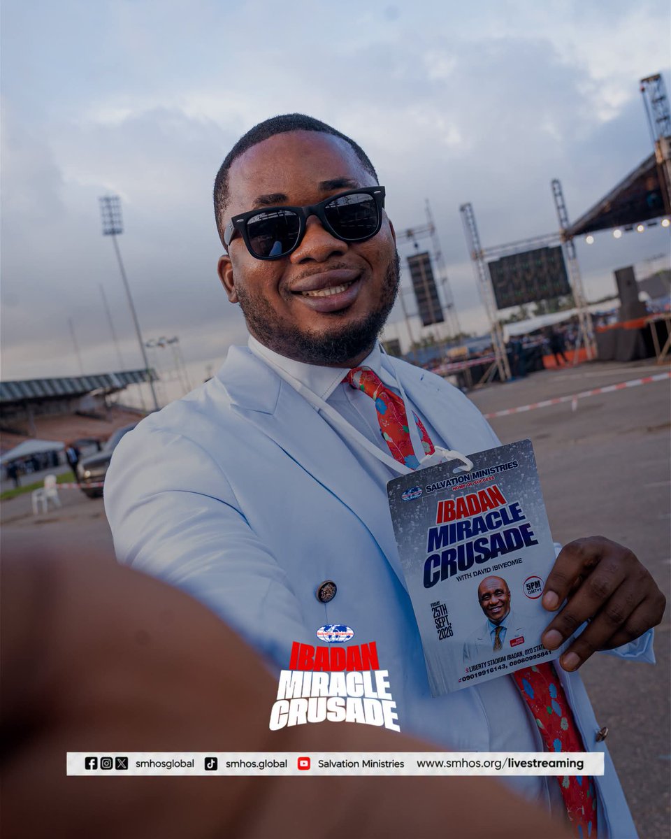 smhosglobal's tweet photo. In the presence of the Lord, there is fullness of Joy. Ibadan, Jesus will be glorified.
#SMHOS #IbadanMiracleCrusade https://t.co/sQeXT0lY0U