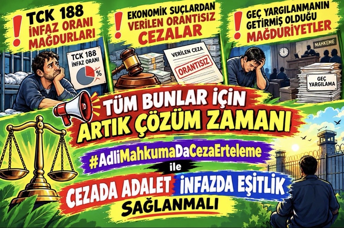 Melikea02's tweet photo. @serapyahsiyasar CEZADA ADALET İNFAZDA EŞİTLİK
#AdliMahkumaDaCezaErteleme https://t.co/dUdULjiYXt