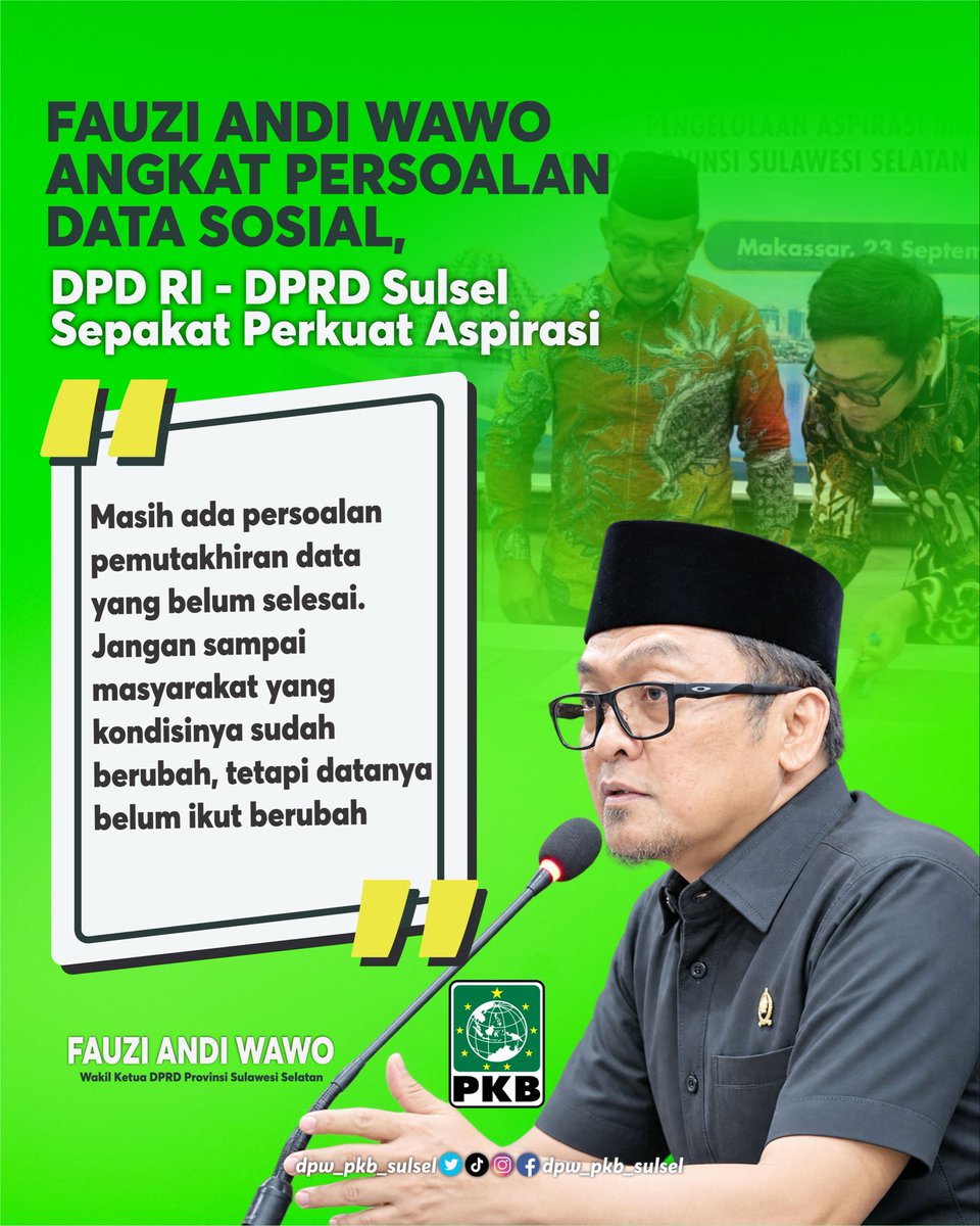dpwpkbsulsel's tweet photo. Fauzi Andi Wawo @beuslemmers angakt persoalan data sosial...... https://t.co/5o0cJl3j84