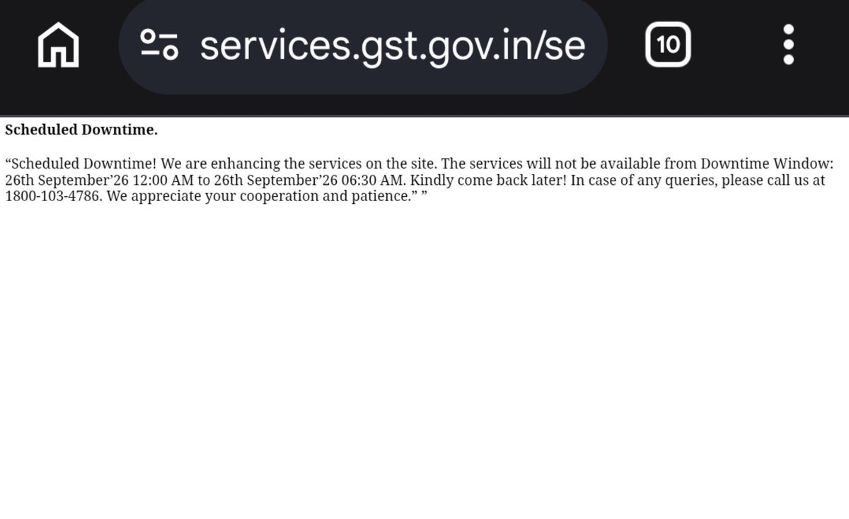 taxproindia's tweet photo. @FinMinIndia @nsitharaman
How can tax audits be completed on time when the GST portal is shut down almost every night?

Portal downtime means lost audit hours. Plz extend the TAR due date and ensure uninterrupted portal access.

#Extend_Due_Date
#Tax_Audit_Due_Date_Extension https://t.co/4GsO2F3sHm