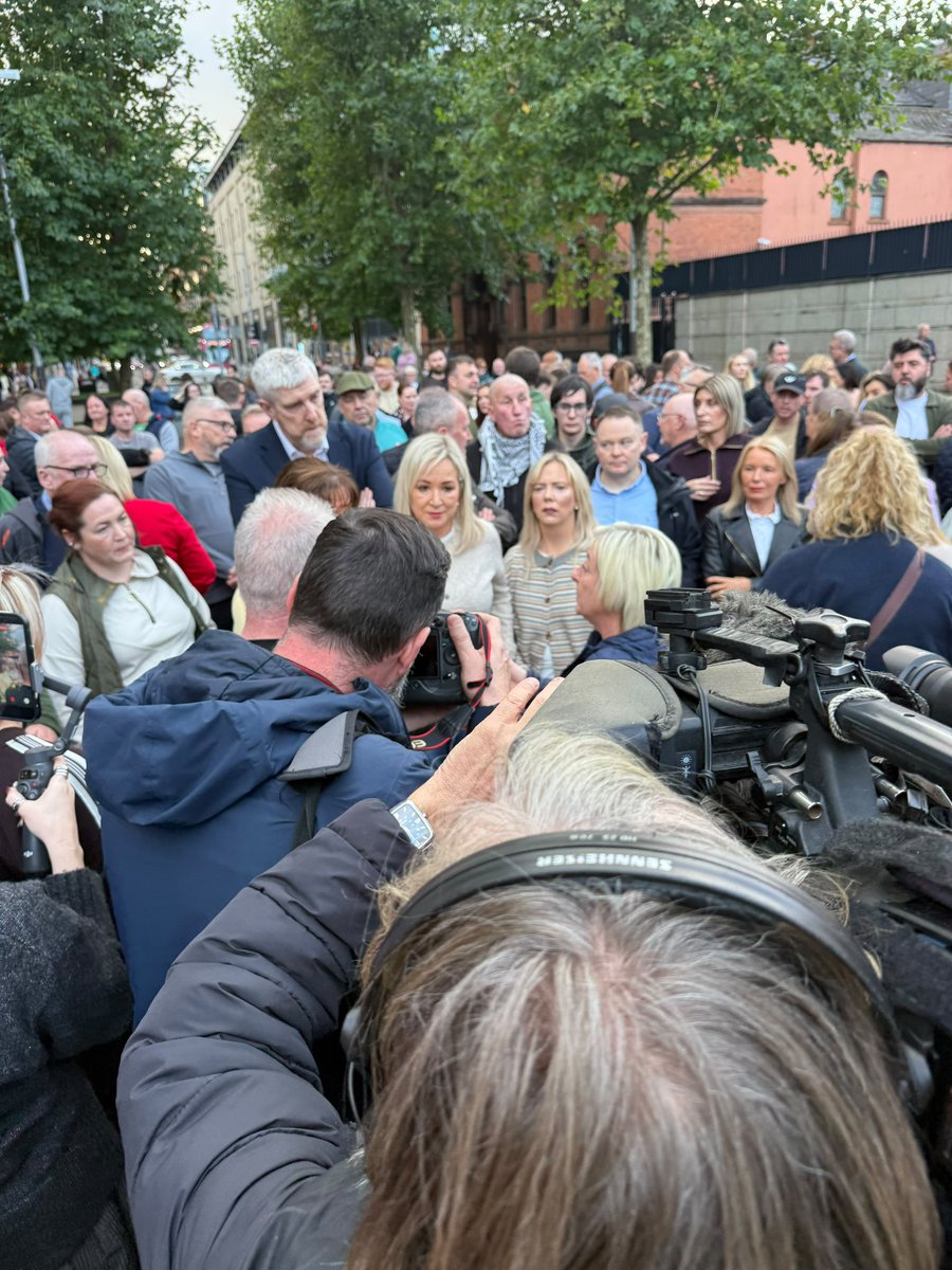 patcullen9's tweet photo. The feeling of shock and anger at the Parades Commission’s decision was palpable in Belfast this evening.

This march is not wanted by the Garvaghy Road community. 

No right-minded person can believe this march should be forced down the Garvaghy Road. 

We stand with you. https://t.co/lj3FuhEl5a